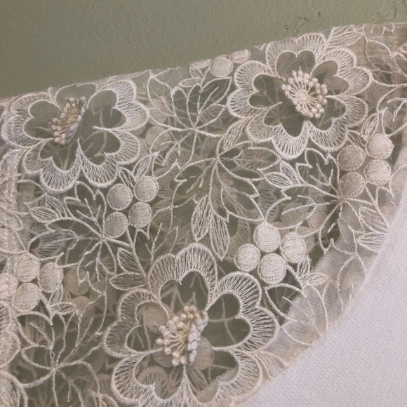 J. Crew Lace Sleeve Sweatshirt - Picture 5 of 7